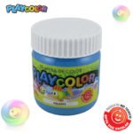 Tempera Escolar De 300 Gramos Playcolor Color Celeste