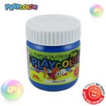 Tempera Escolar De 300 Gramos Playcolor Color Azul Fluo