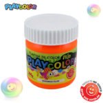 Tempera Escolar De 300 Gramos Playcolor Color NARANJA FLUO