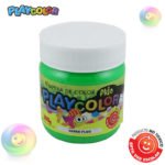 Tempera Escolar De 300 Gramos Playcolor Color VERDE FLUO