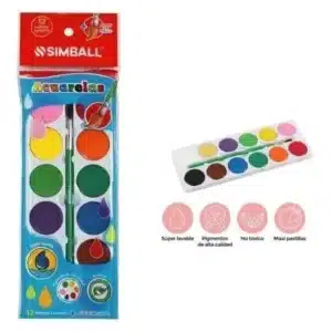 Acuarela Simball x12 + Pincel